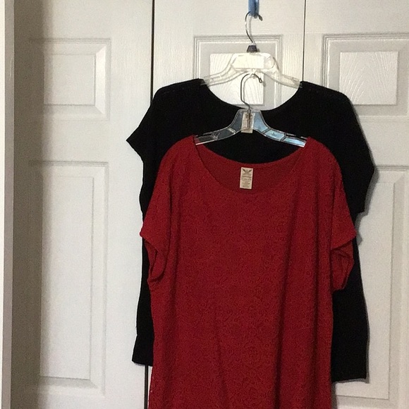 Faded Glory Tops - Bundle of 2 Tops with Lace